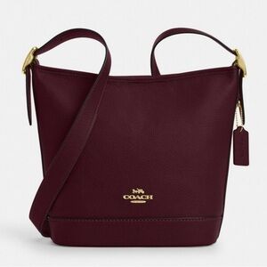 NWT Coach Leather Jude Duffle Bag CBH18 in Dark wine